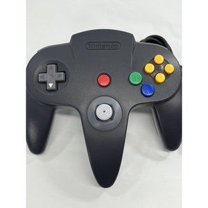 Authentic Nintendo 64 Controller Black Gray OEM Tight Stick N64 TESTED WORKING